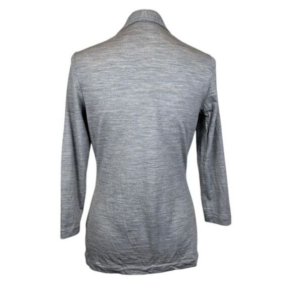 Lafayette 148 Wool Elastane Blend Gray 3/4 Sleeve V-Neck Women's Top Size Small - Picture 2 of 9